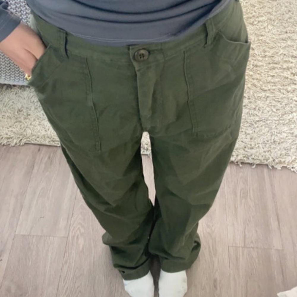 Pants green army wide leg size small - Picture 3 of 5